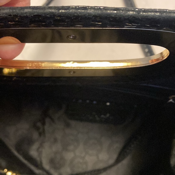 Michael Kors snakeskin black leather clutch bag - Picture 5 of 5